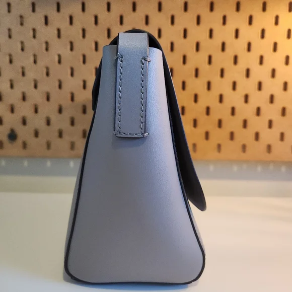 NWOT Kate Spade Putnam Drive Madie Smooth Grey Lavender Leather Crossbody Bag - Picture 14 of 16